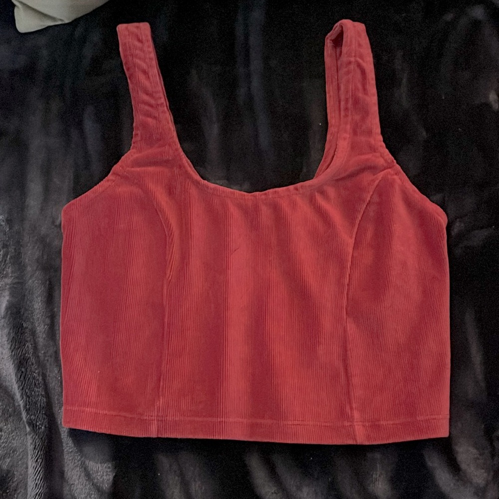 Reddish pinkish crop top